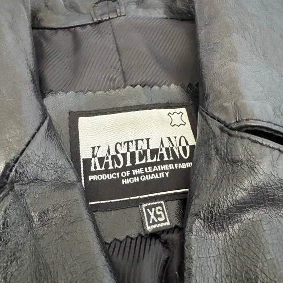KASTELANO Vintage Real Leather Jacket - XS